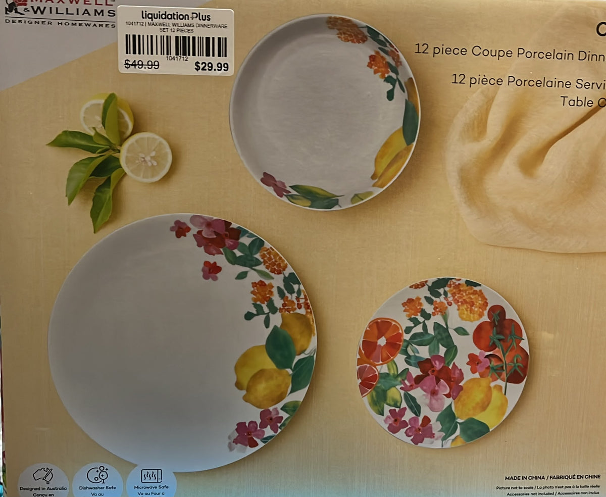 Maxwell & Williams Capri Porcelain Dinnerware Set, 12-pieces