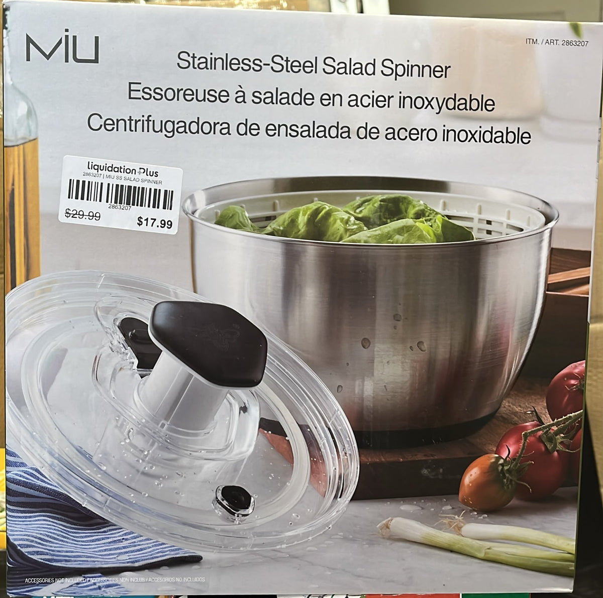 MIU Stainless Steel Salad Spinner