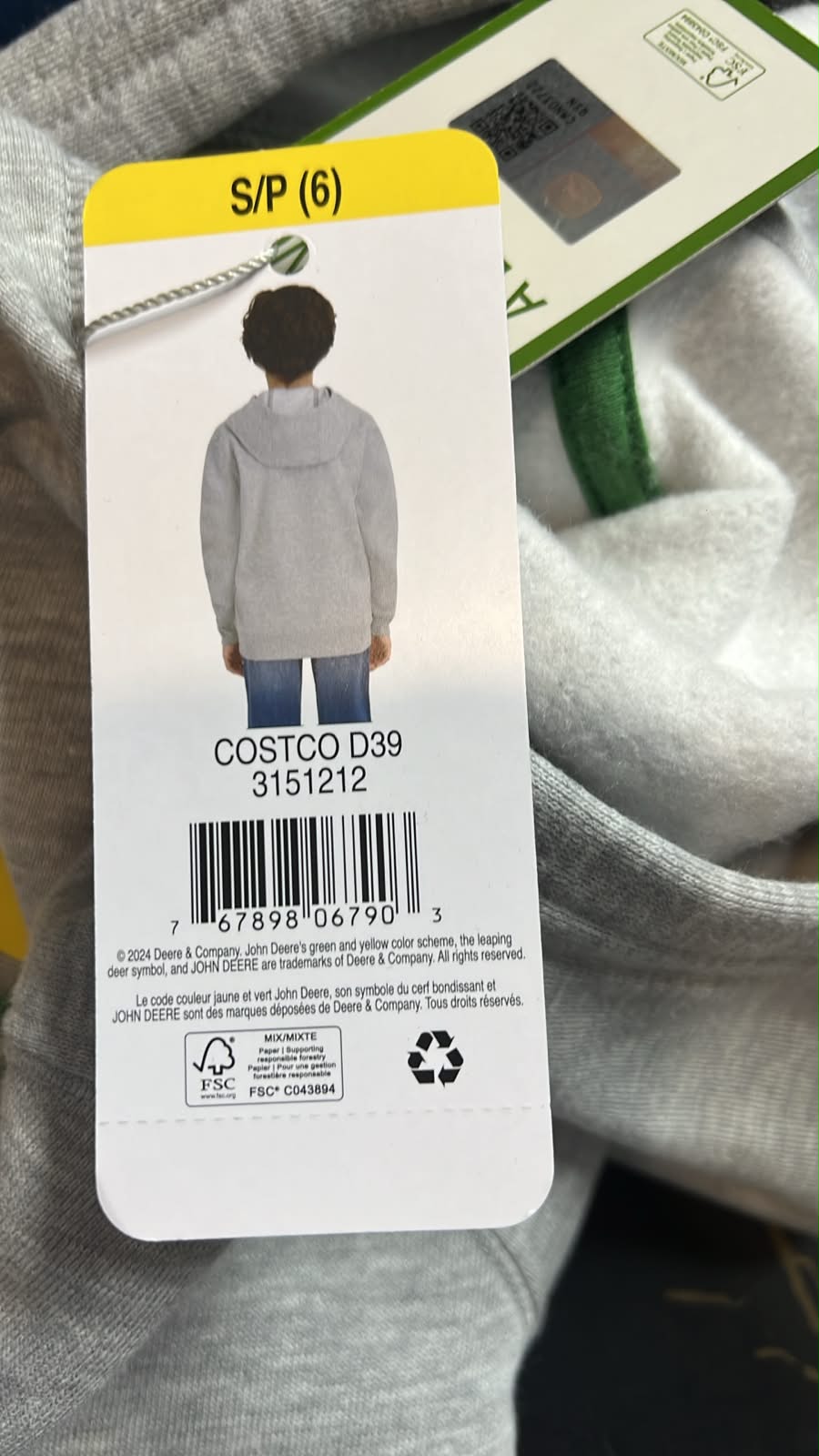 JOHN DEERE HOODIE YOUTH