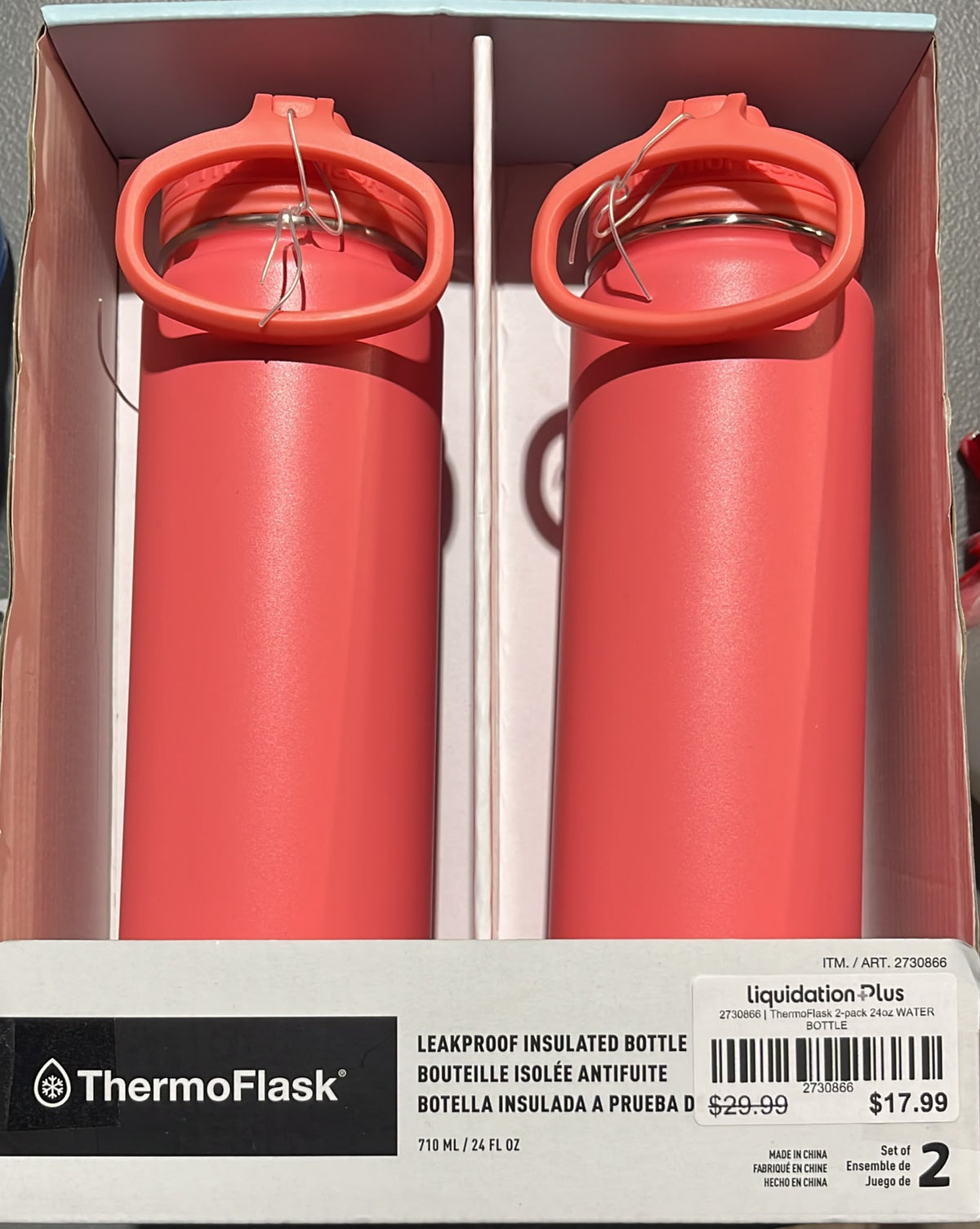 ThermoFlask 2-pack 24oz WATER BOTTLE