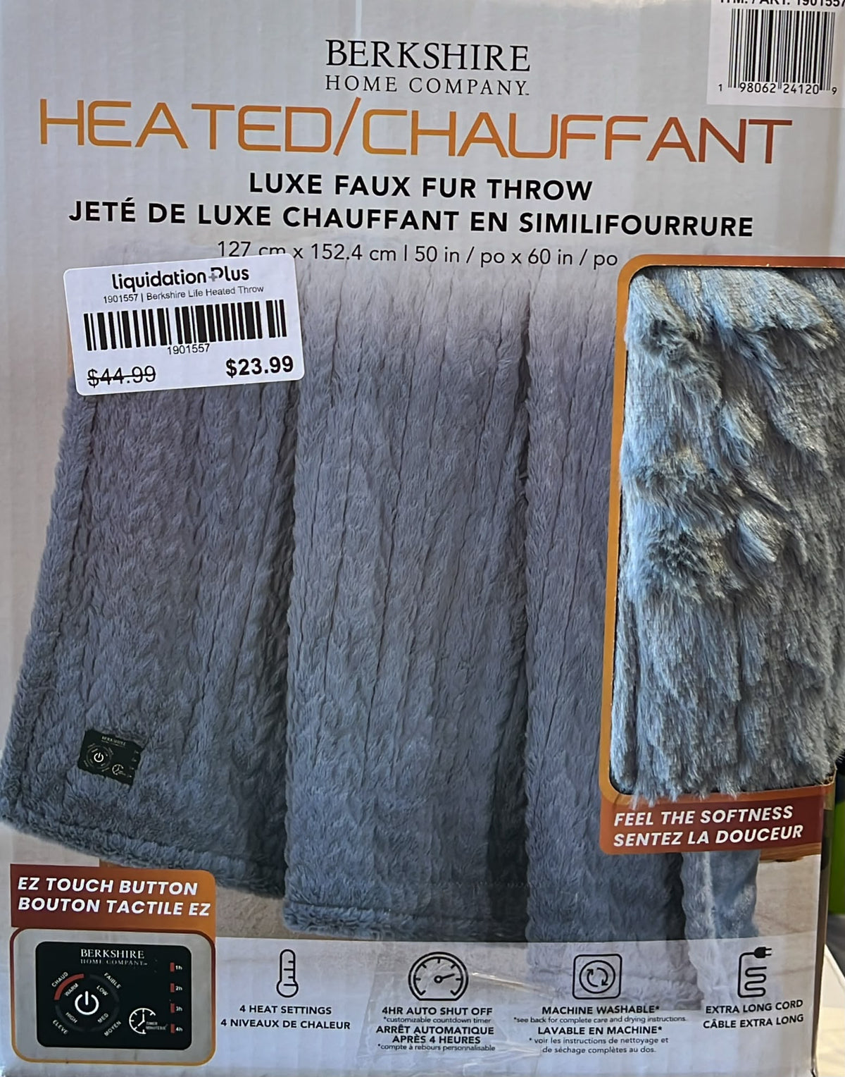 Berkshire Electric Heated Faux-Fur Throw