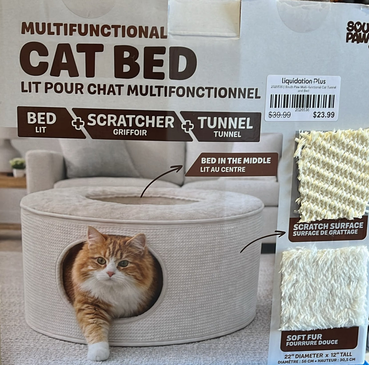 South Paw Multi–functional Cat Tunnel and Bed