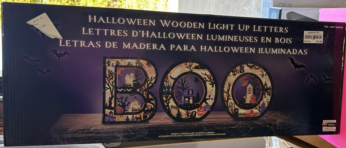 Halloween Wooden Light-Up Letters