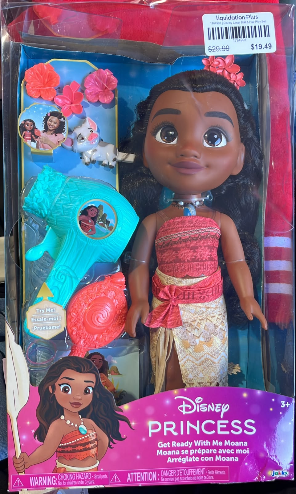 Disney Large Doll & Hair Play Set
