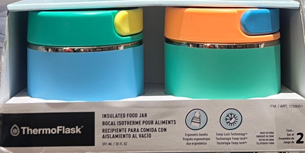Thermoflask 590 ml (20 oz) Insulated Food Jar, 2-pack