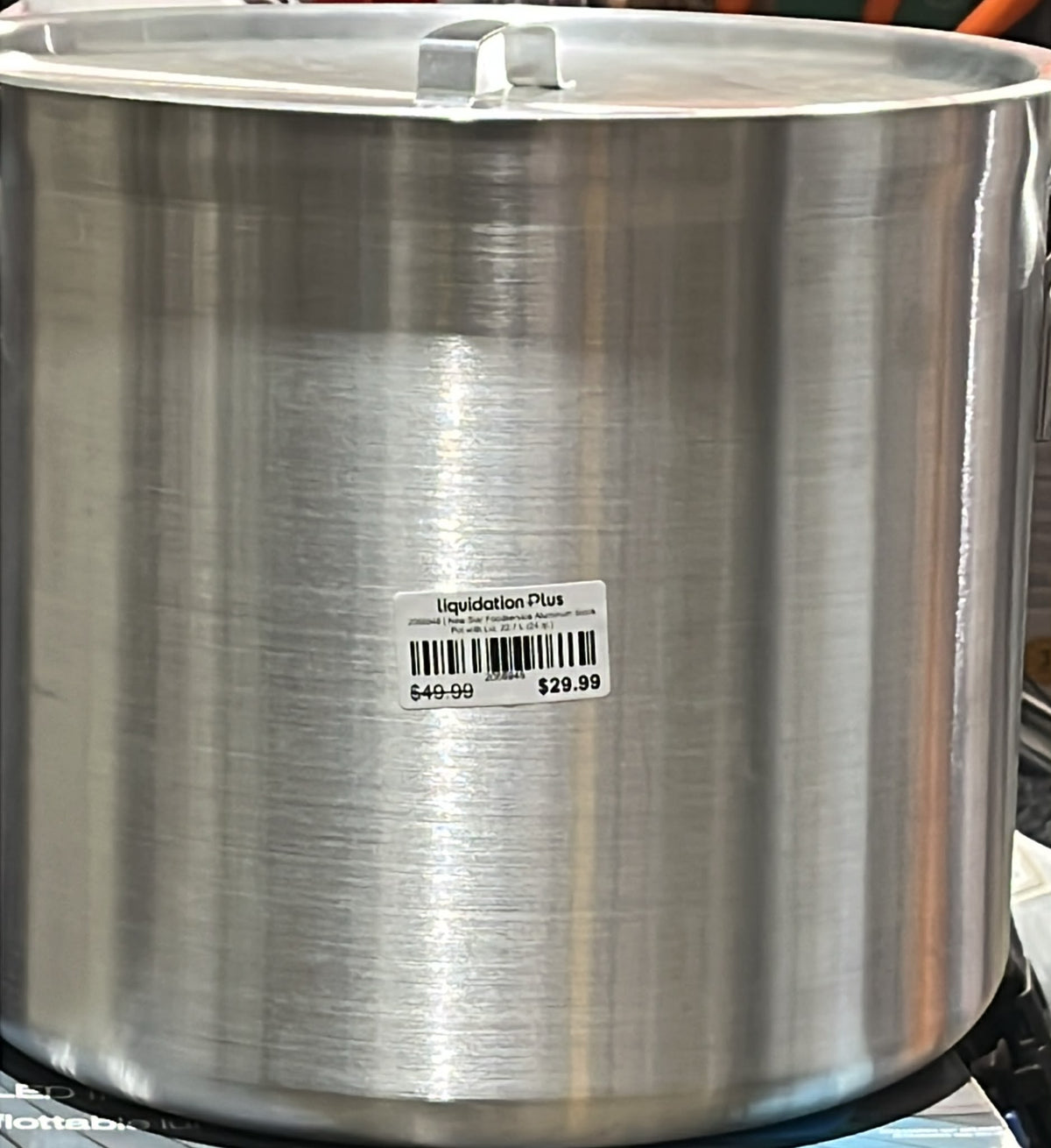 New Star Foodservice Aluminum Stock Pot with Lid, 22.7 L (24 qt.)