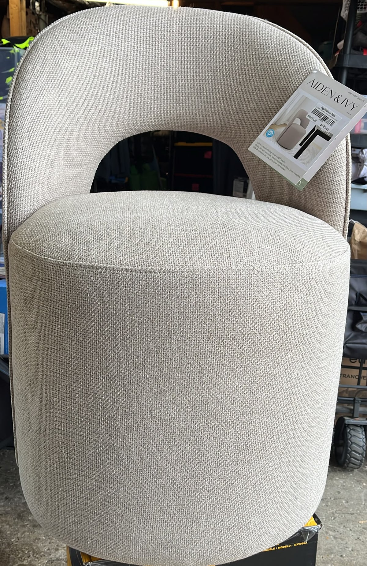 Aiden & Ivy Fabric Armless Dining Chair