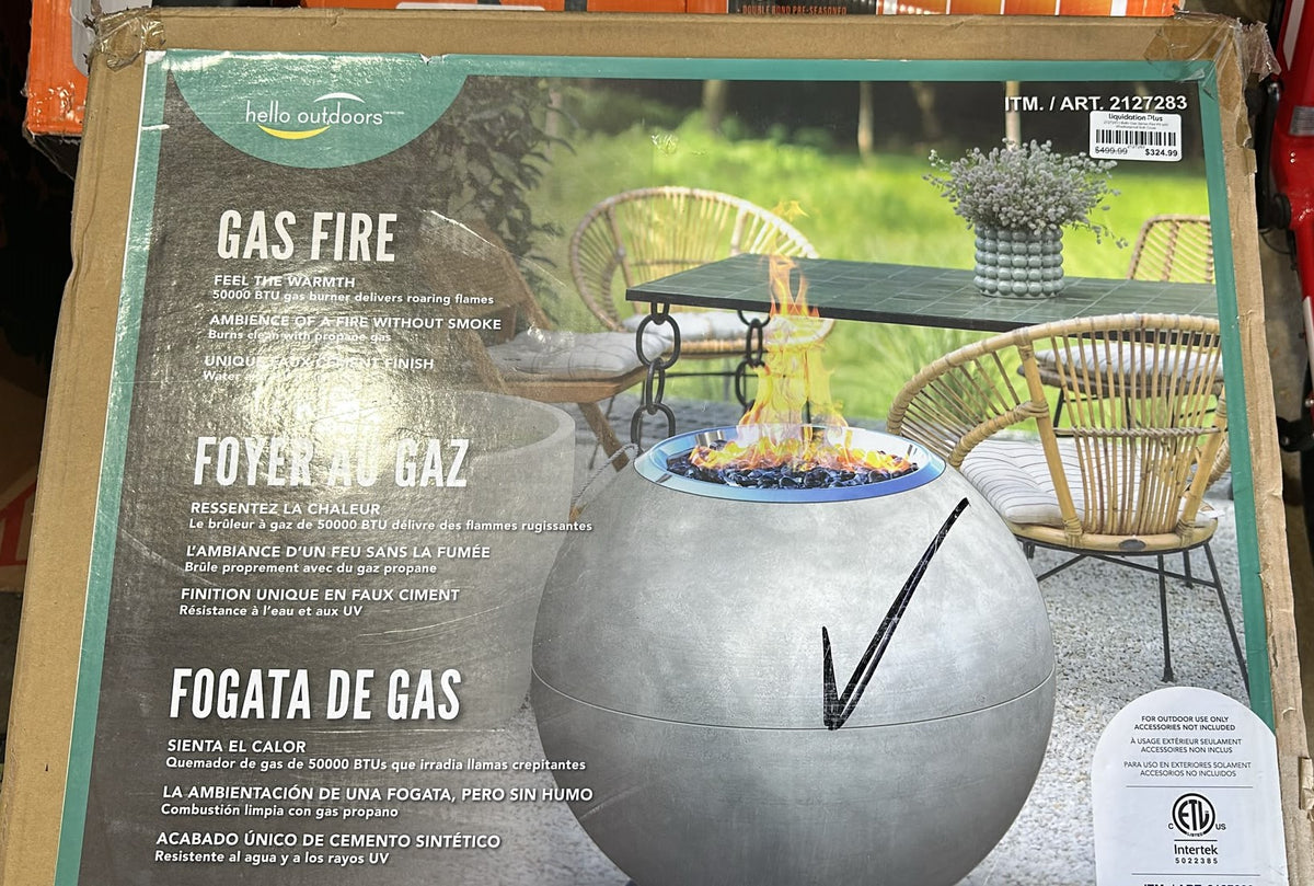 Ballo Gas Series Fire Pit with Weatherproof Soft Cover