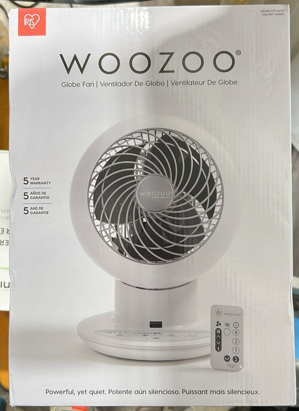 Woozoo 5 Speed Oscillating Air Circulator with Remote