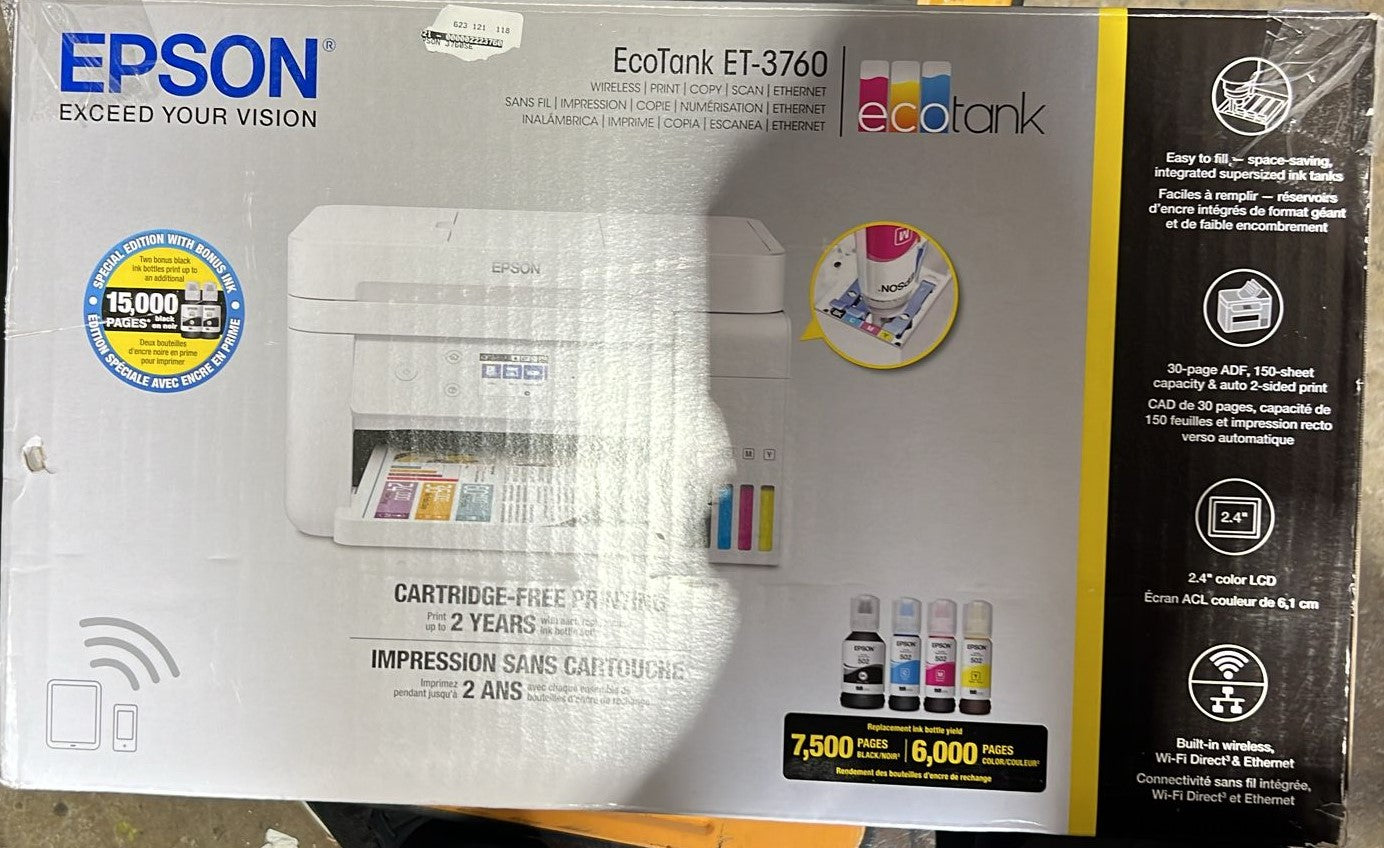 EPSON ECOTANK 3760SE PRINTER