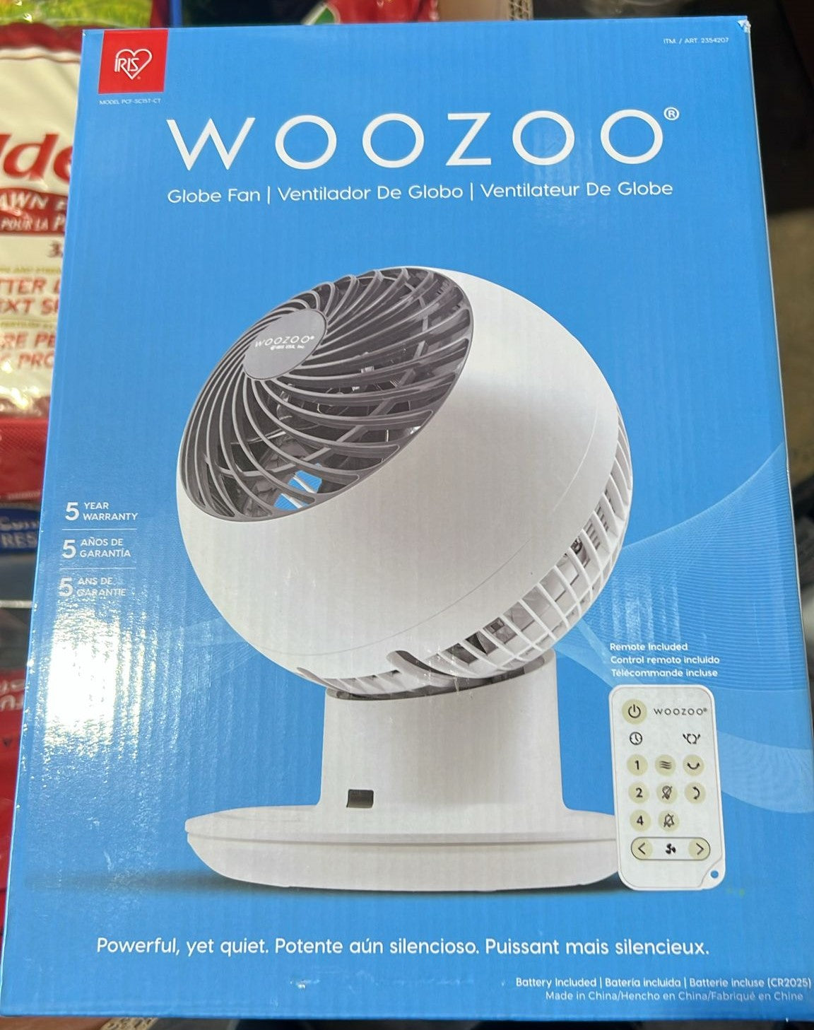 Woozoo 5 Speed Oscillating Air Circulator with Remote