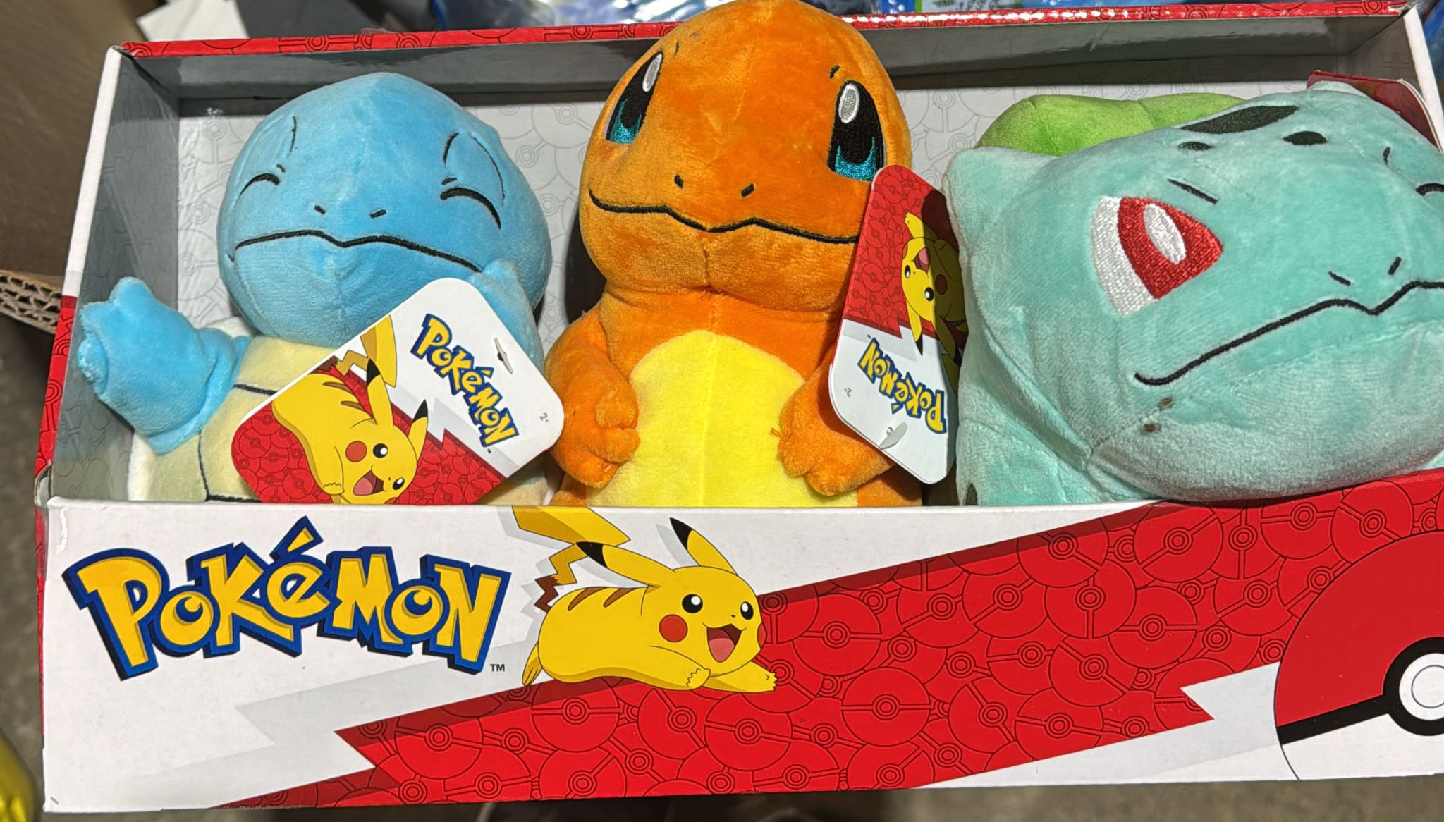 POKEMON 8" PLUSH 3 IN ONE BOX