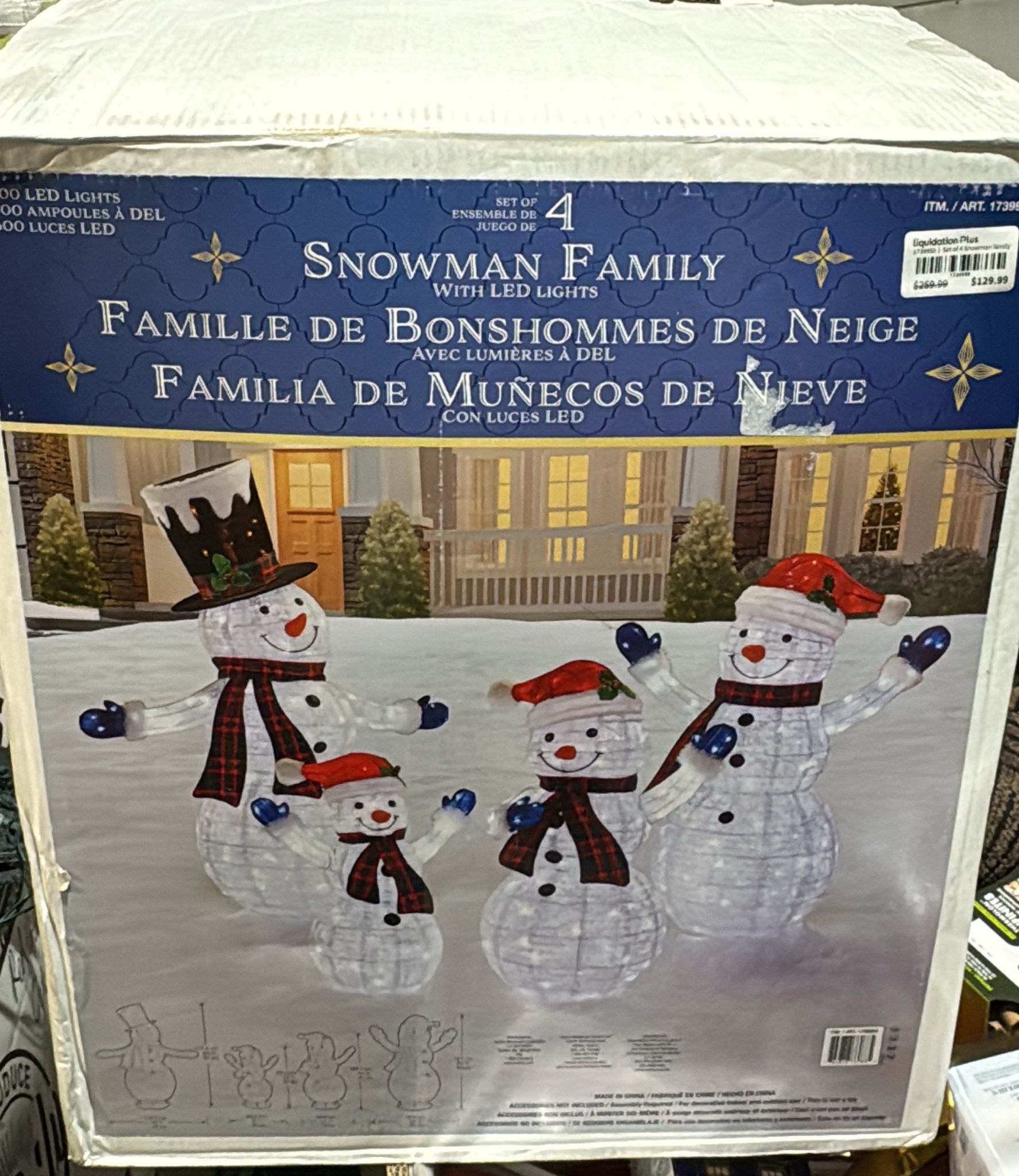 Set of 4 Snowman family