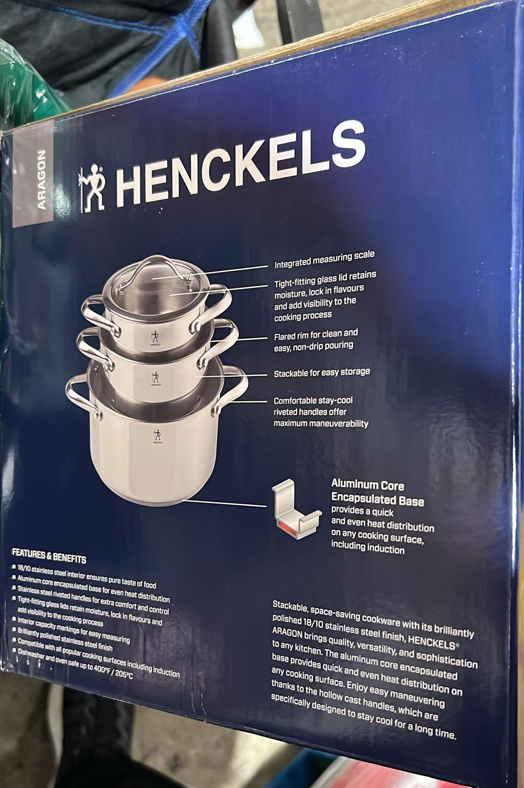 Henckels Aragon Stainless Steel Cookware Set, 6-piece