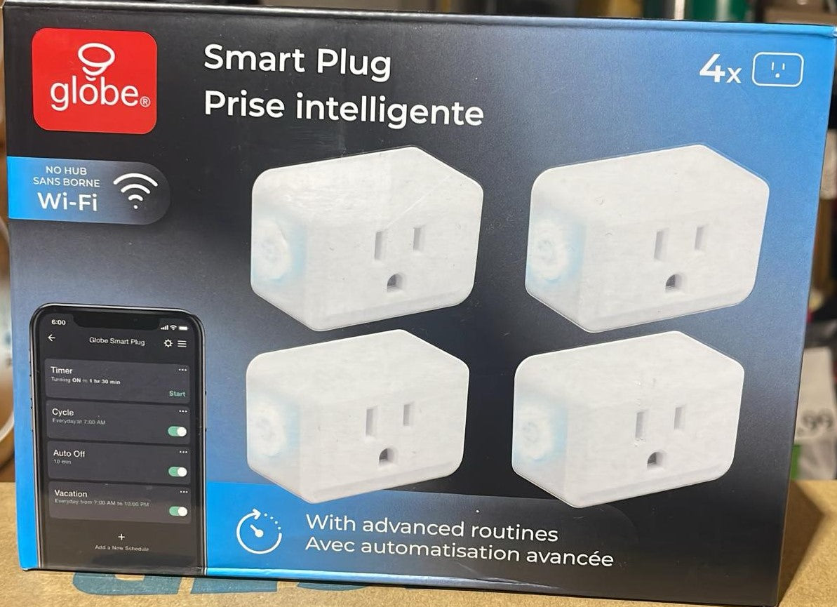 GLOBE WIFI SMART PLUGS - 4 PACK