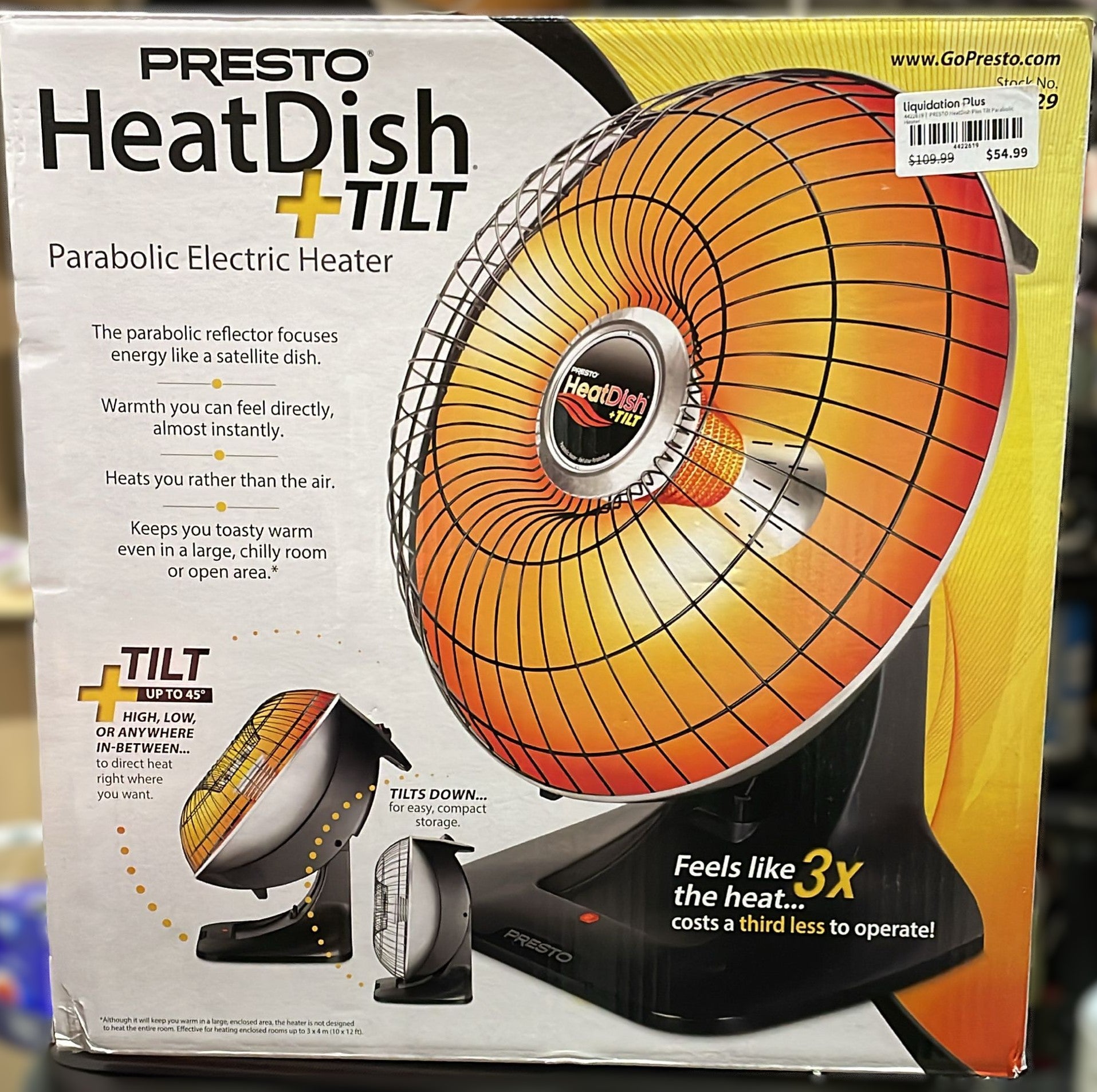 PRESTO HeatDish Plus Tilt Parabolic Heater