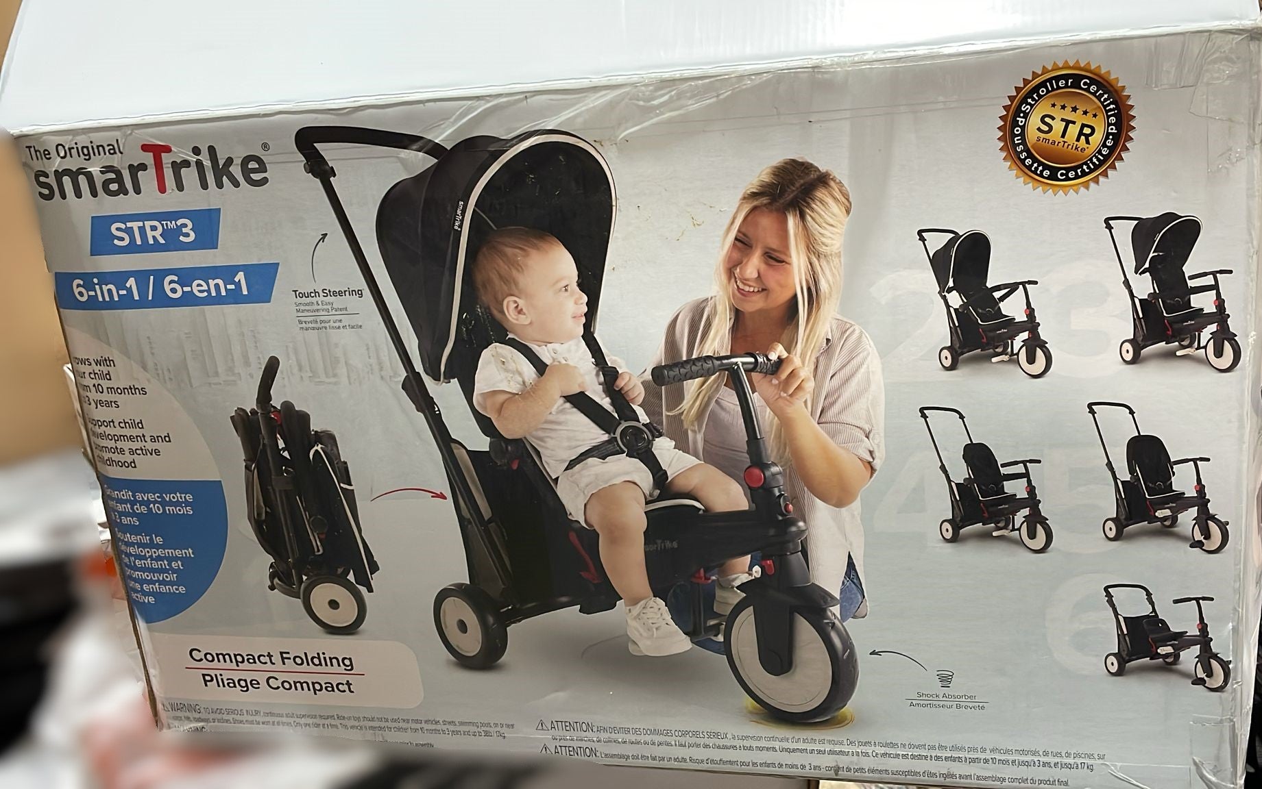SmarTrike STR3 6-in-1 Folding Stroller Tricycle