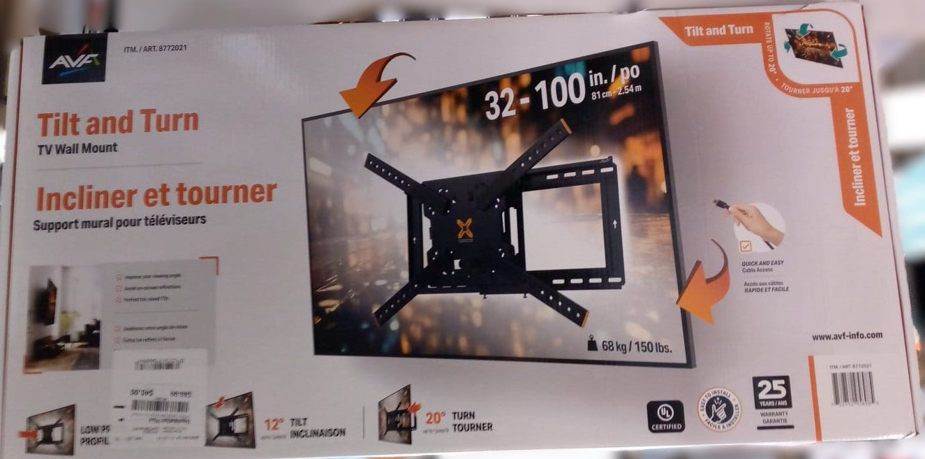 AVF 32"-100" Tilt and Turn TV Mount