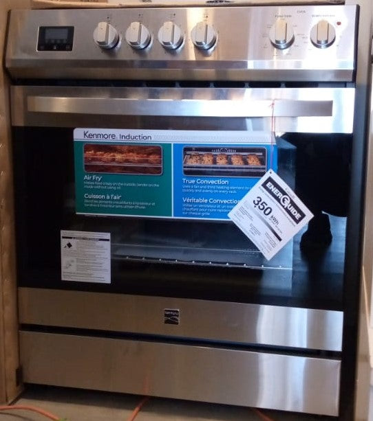 Kenmore 30 in. 5 cu ft. Induction Stainless Steel Front-Control 4 Element True Convection Range with Air Fry