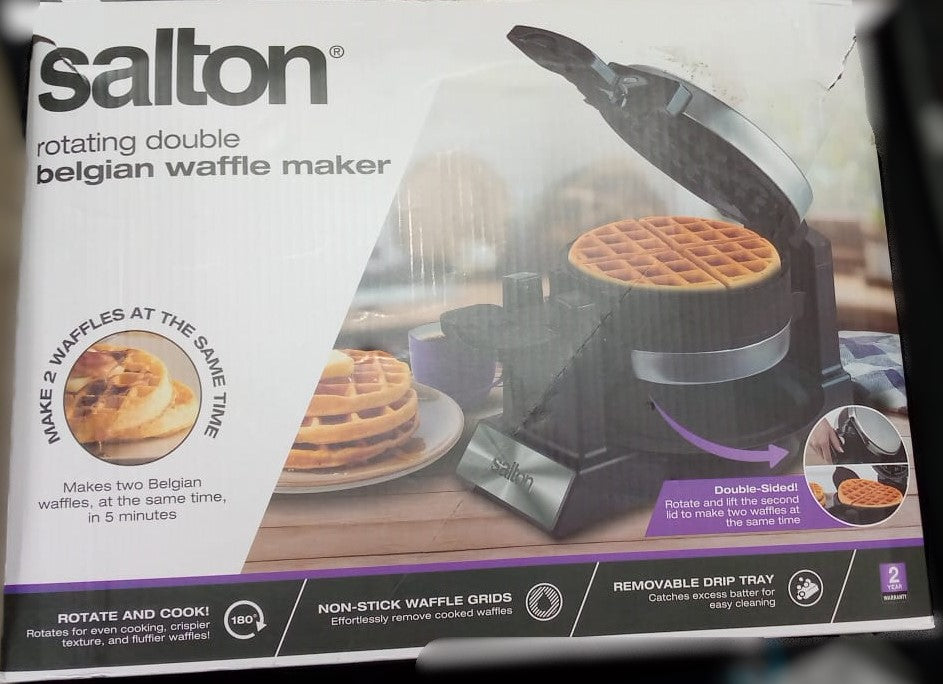 Salton Rotating Double Belgian Waffle Maker