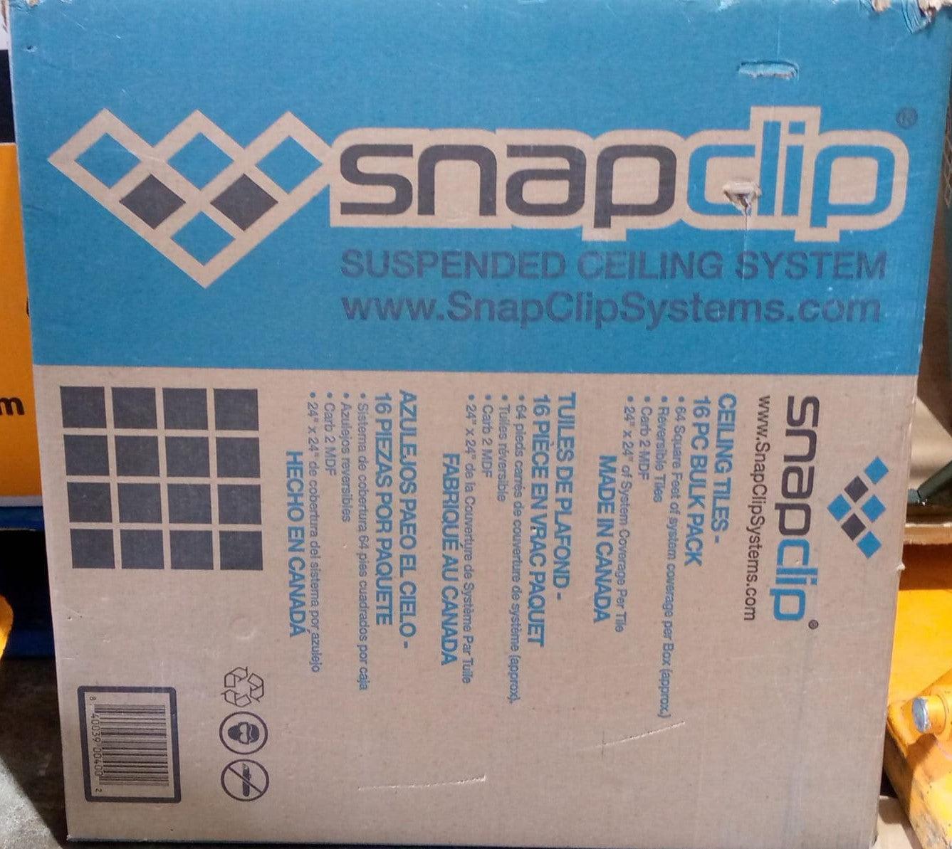 SNAPCLIP SUSPENDED CEILING SYSTEM (64 sq. ft.)