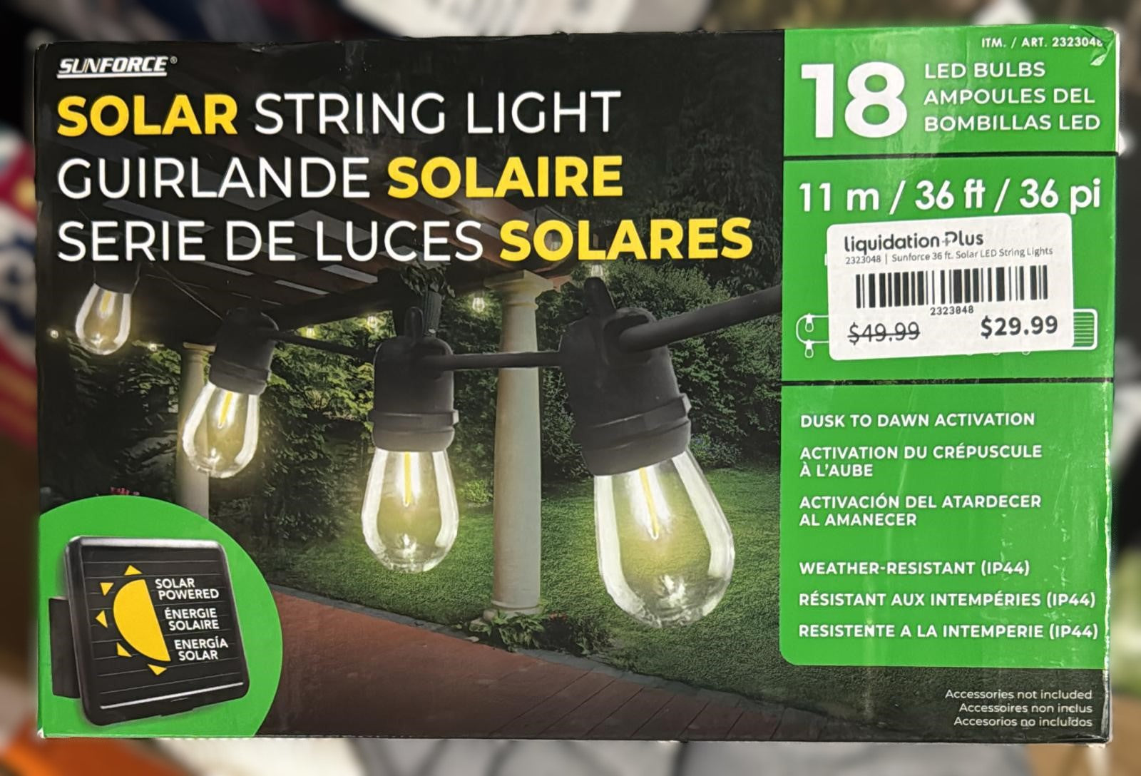 Sunforce 36 ft. Solar LED String Lights
