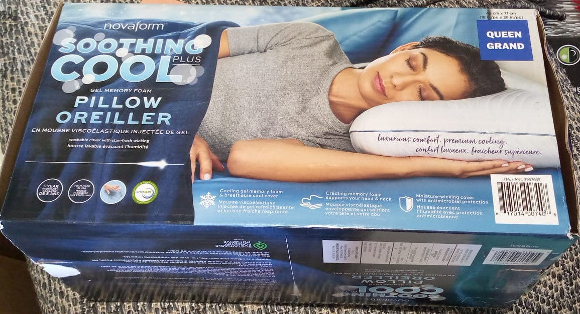 Novaform Soothing Cool Plus Gel Memory Foam Pillow (Queen)