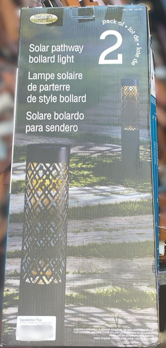 NATURALLY SOLAR PATHWAY BOLLARD SET PACK OF 2