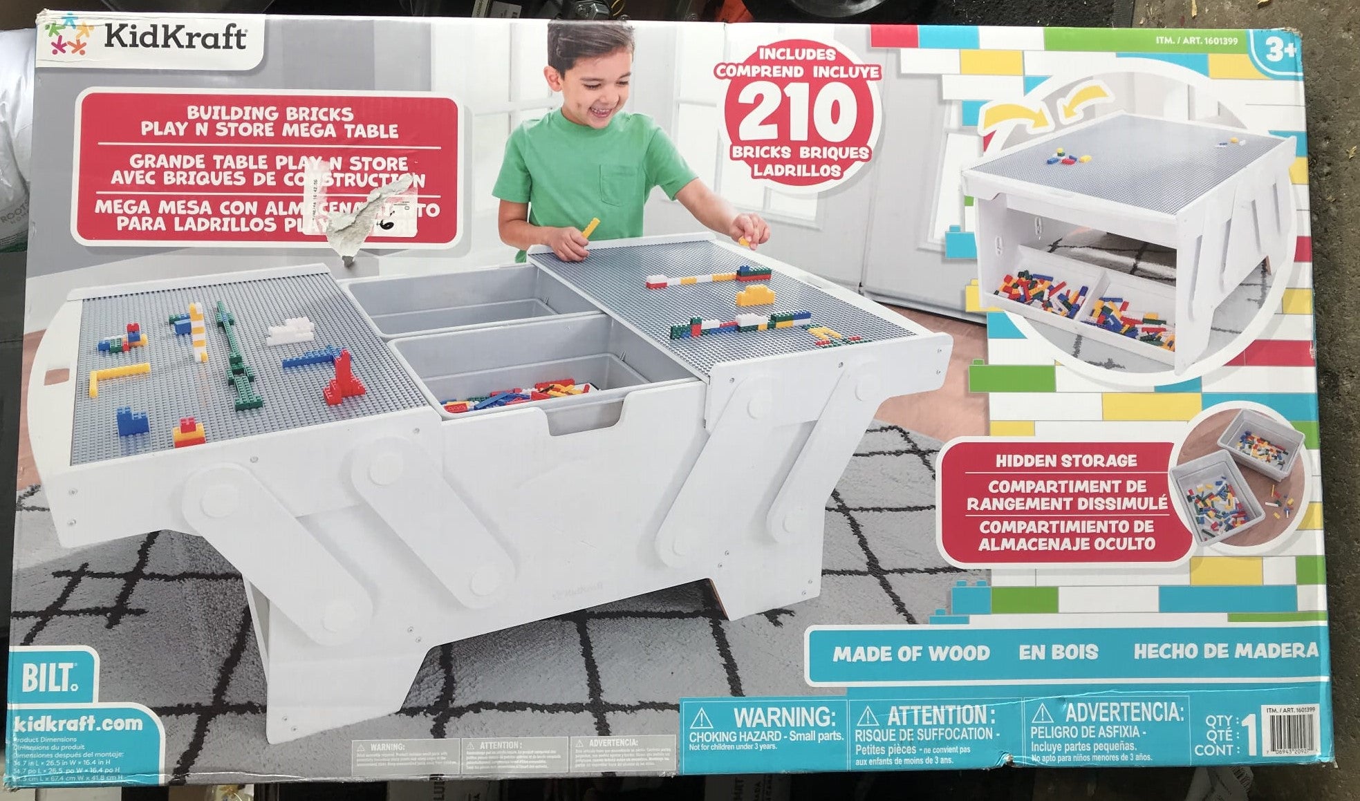 Building Bricks Play N Store Mega Table