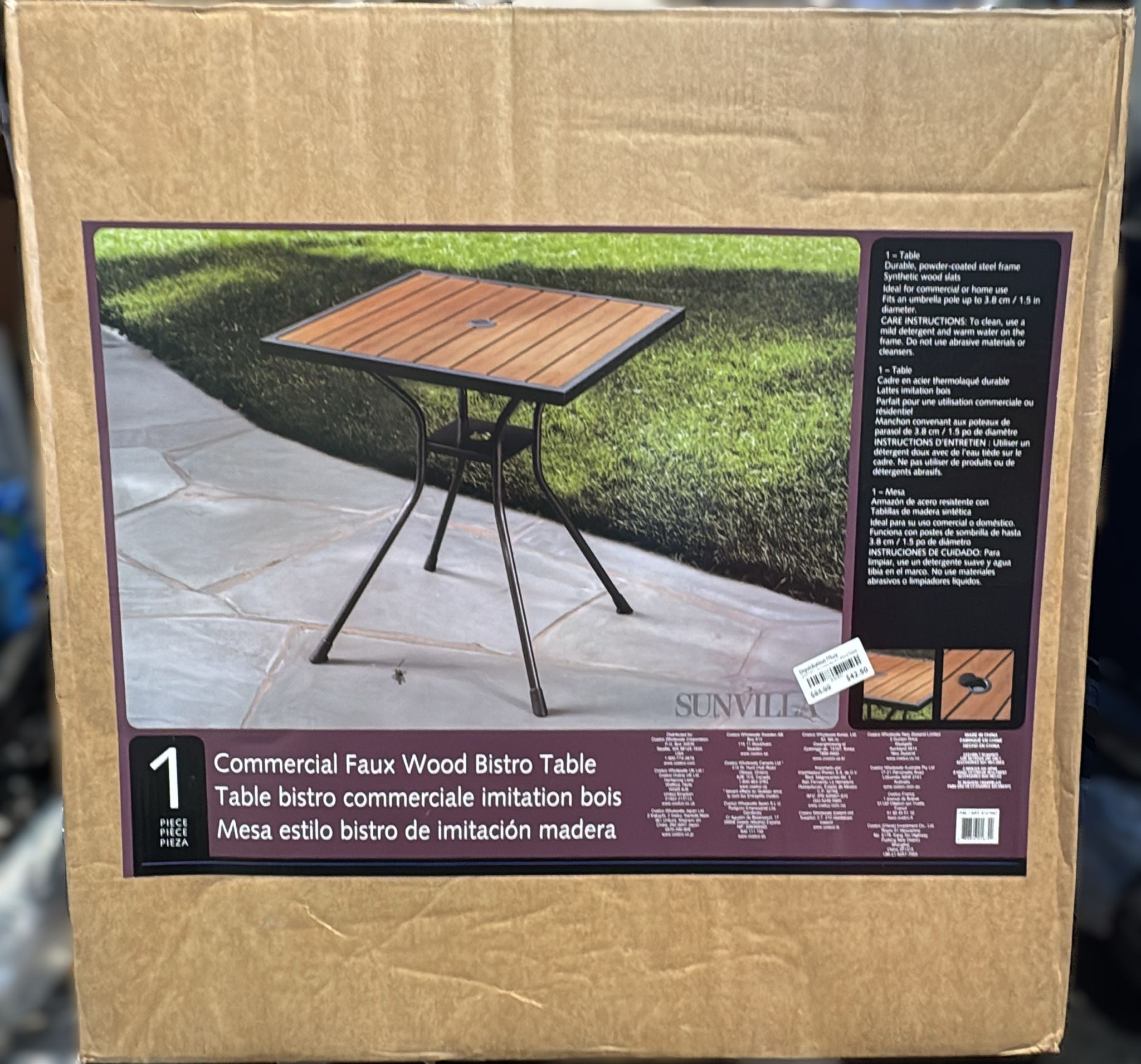 Sunvilla Square Bistro Table