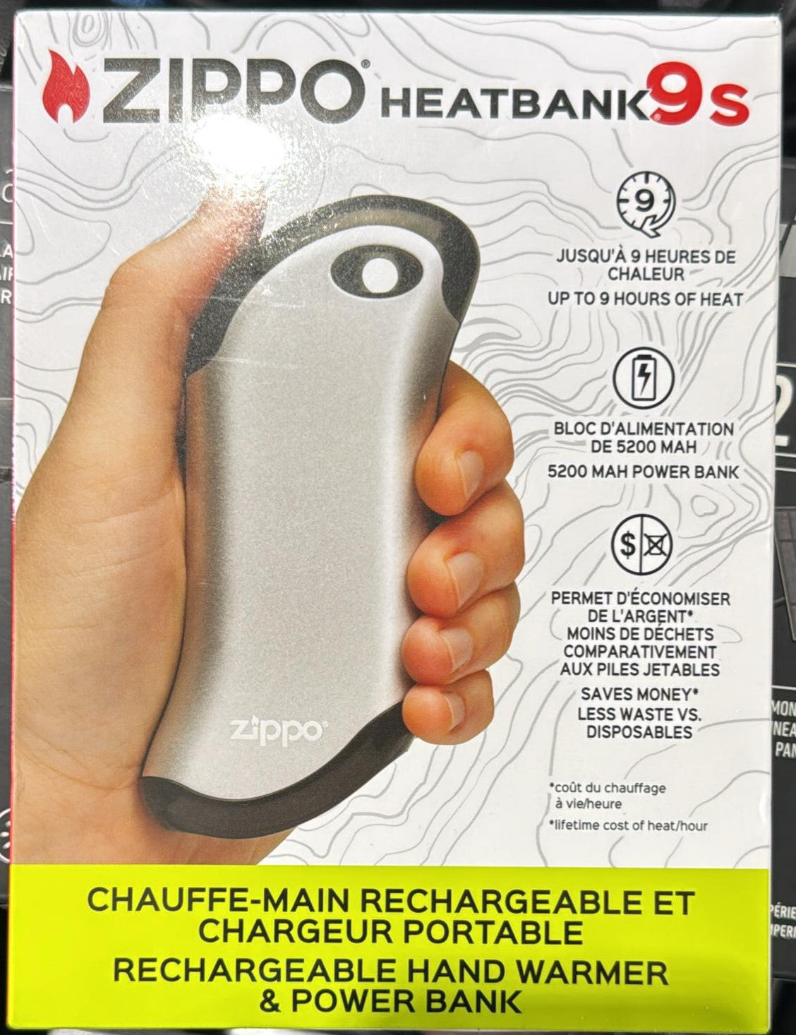 Zippo HeatBank 9s Rechargeable Hand Warmer & Power Bank
