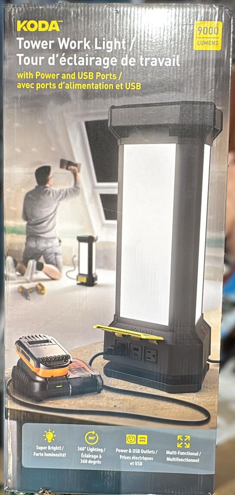 KODA LED Work Light Tower 9,000 Lumens
