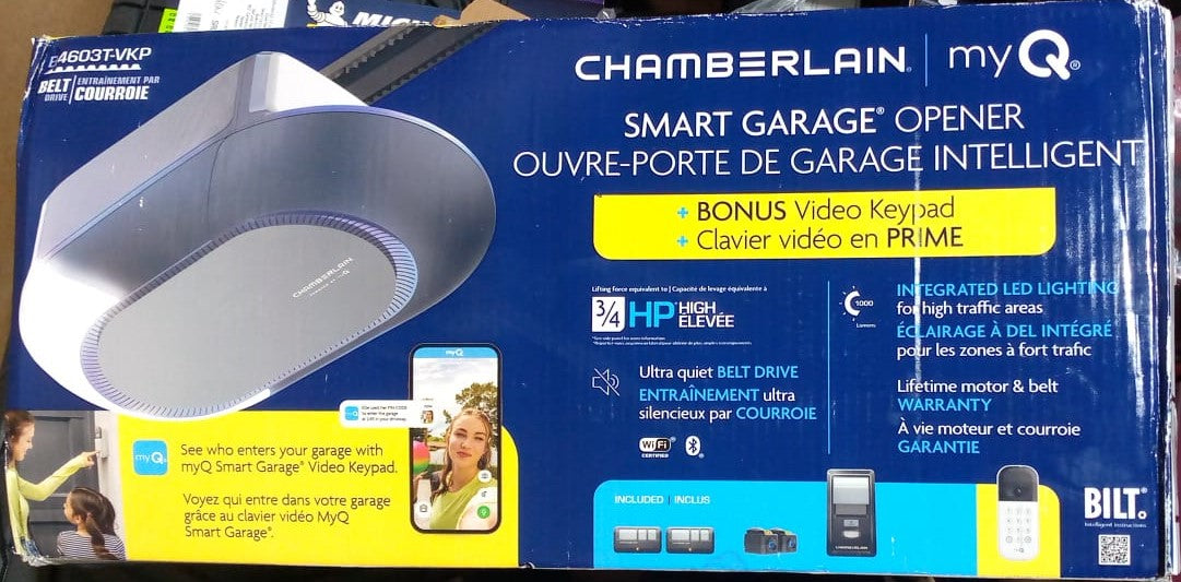 CHAMBERLAIN 3/4 HP SMART GARAGE VIDEO DOOR OPENER