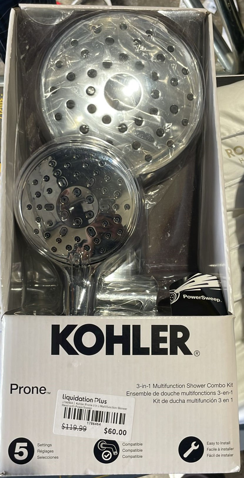 Kohler Prone 3 in 1 Multifunction Shower Head with PowerSweep