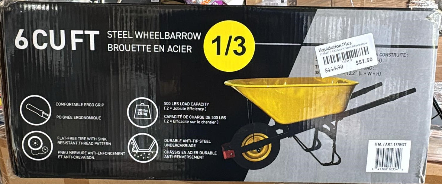CAT 6 cu ft. Steel Wheelbarrow