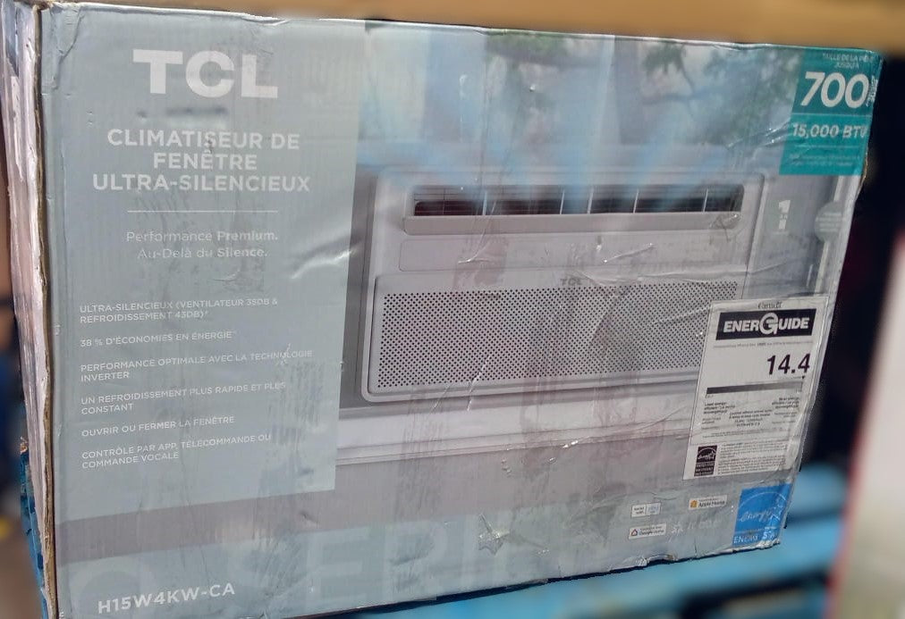 TCL Q-Series Smart Inverter Window Air Conditioner, 15,000 BTU, White