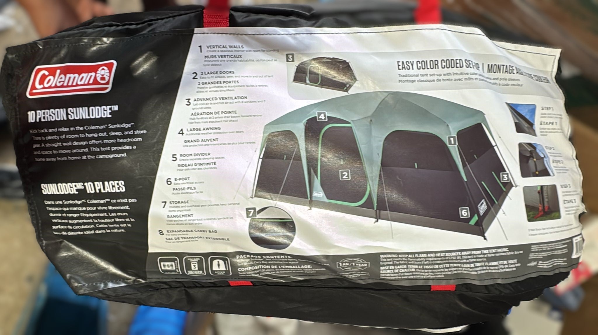 coleman 10 person instant tent Coleman 10-person Sunlodge Camping Tent