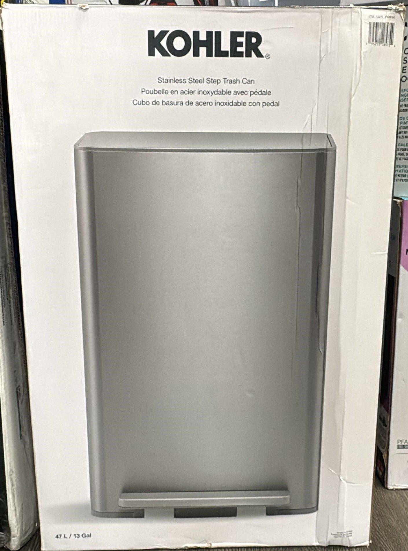 Kohler 47L Curved Step Trash Can