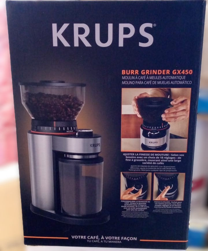 Krups 9.5 oz. Electric Burr Coffee Grinder with 18 Custom Grind Settings