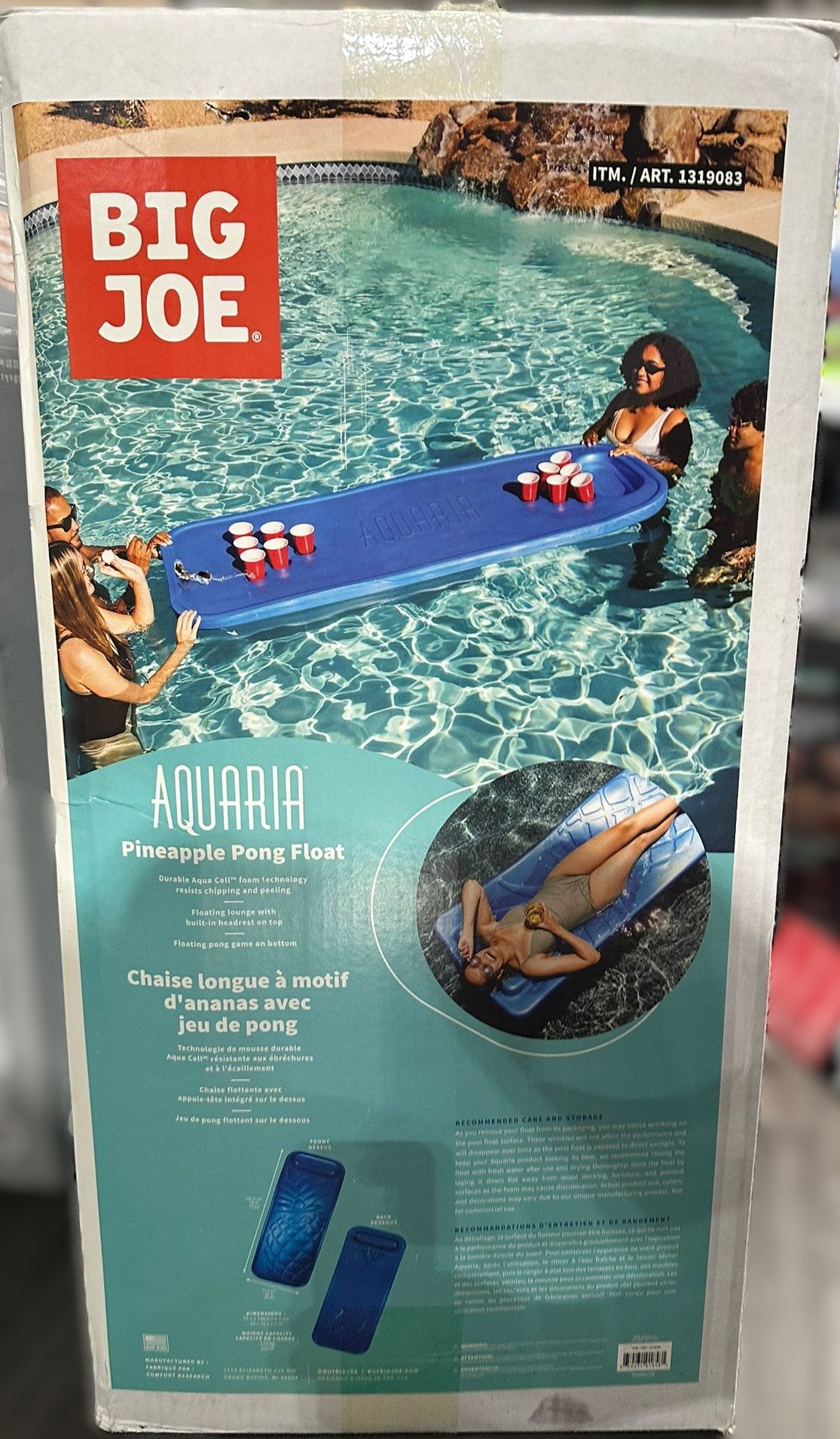 BIG JOE REVERSABLE POOL FLOAT 190.5CM X 71CM X 6.3 CM