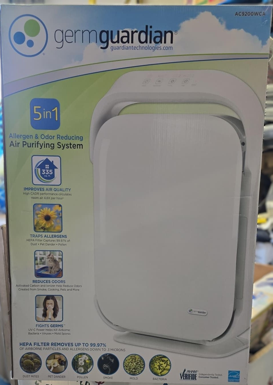 GermGuardian Hi-Performance True HEPA Air Purifier with Bonus Filter (AC9200WCA)