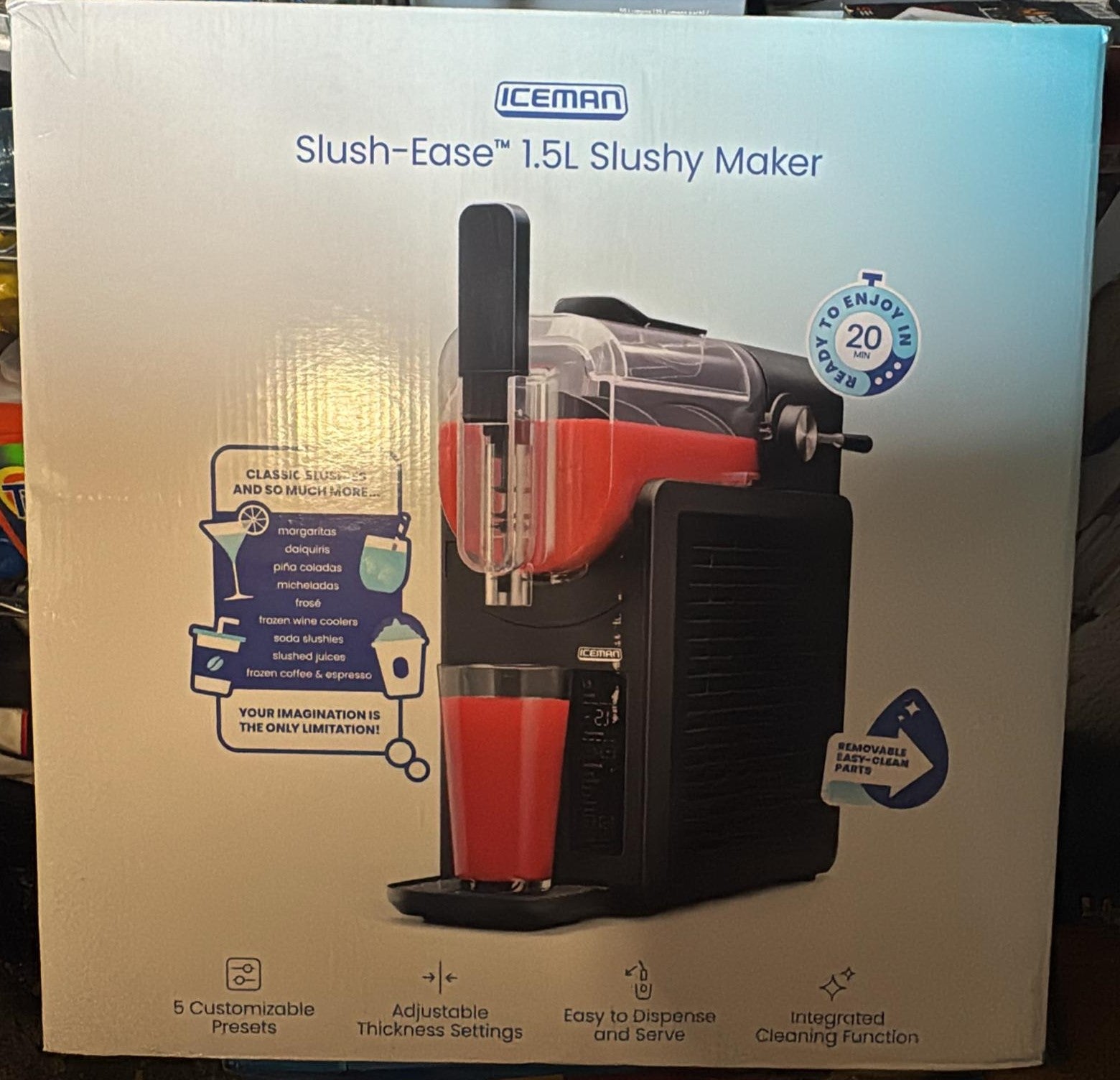 Iceman Slush-Ease 1.5 L (1.59 qt.) Slushy Maker with Customizable Thickness