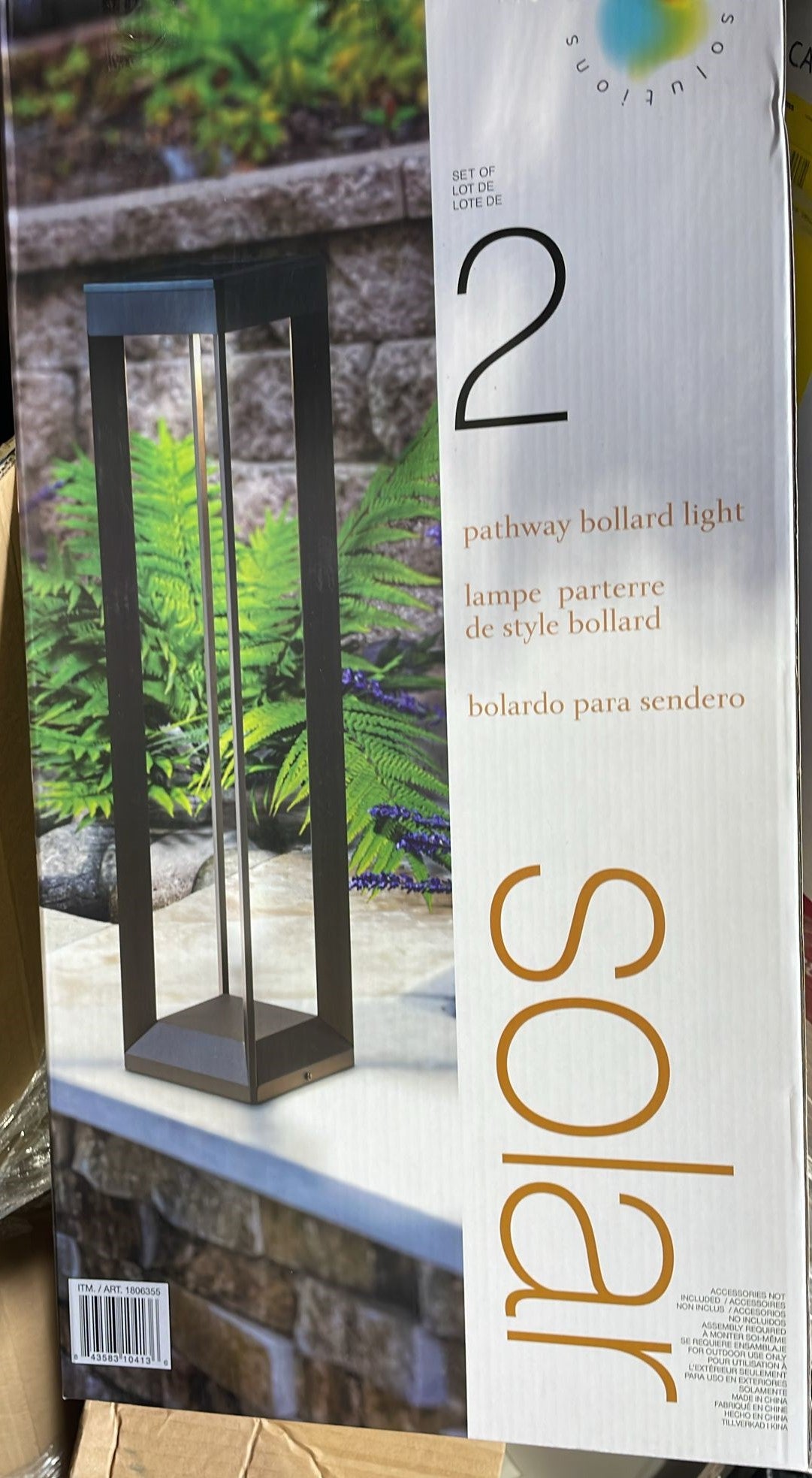 Naturally Solar Pathway Bollard Light, 2-pack