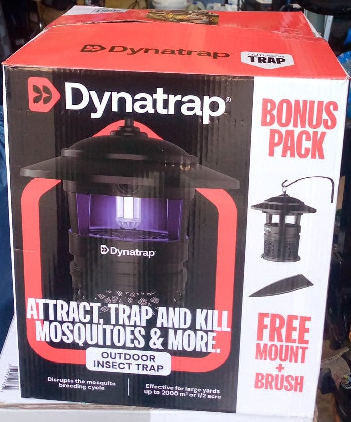 Dynatrap 1/2 Acre LED Outdoor Insect Trap with Cleaning Brush and Hook
