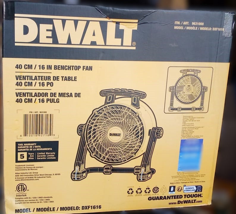 Dewalt 16 in. Benchtop Fan