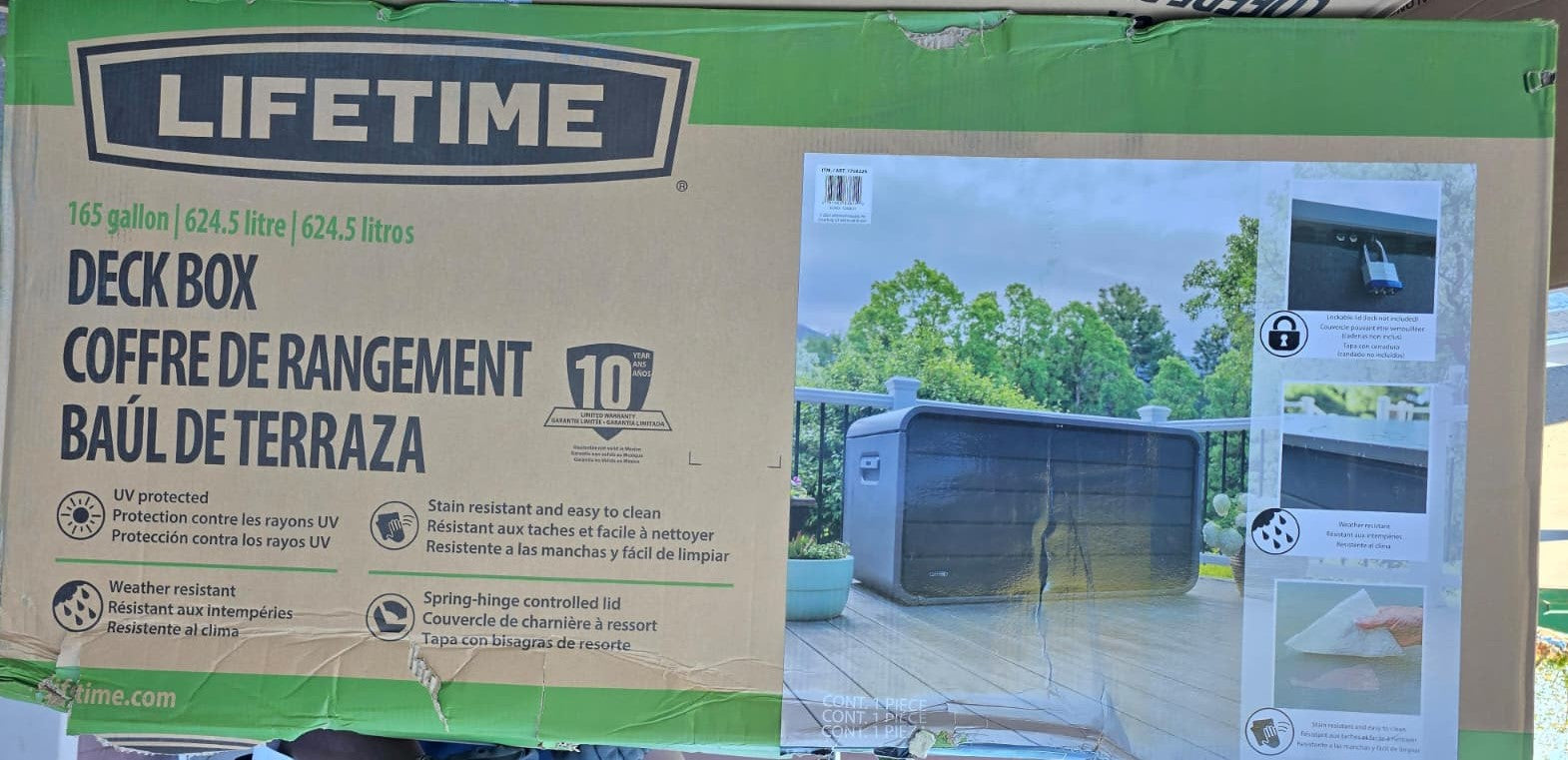 Lifetime Modern Storage Deck Box 165G