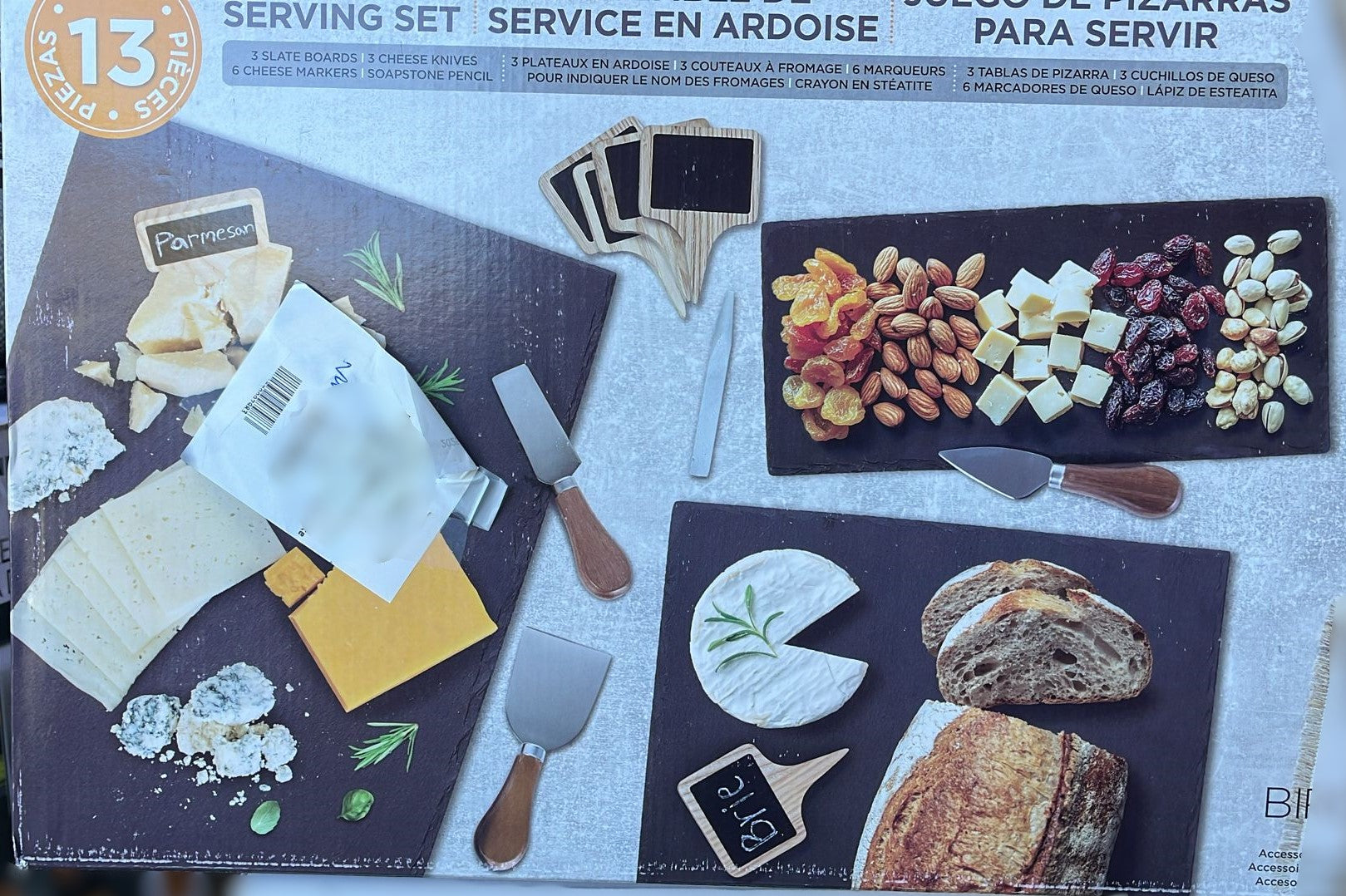 BirdRock Home Slate Charcuterie Serving Set, 13-piece