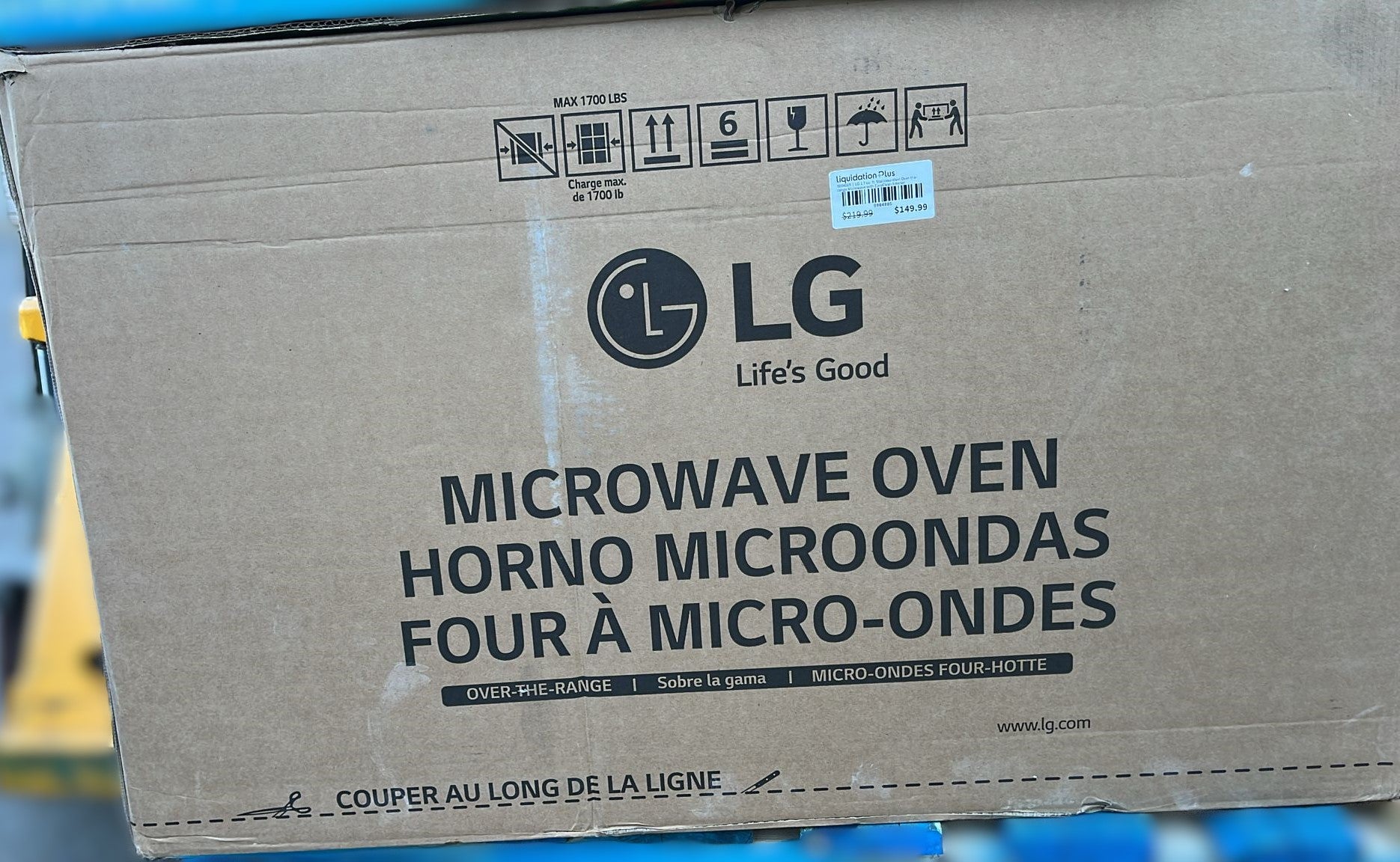 LG 1.7 cu. ft. Stainless-steel Over-the-range Microwave with EasyClean Interior