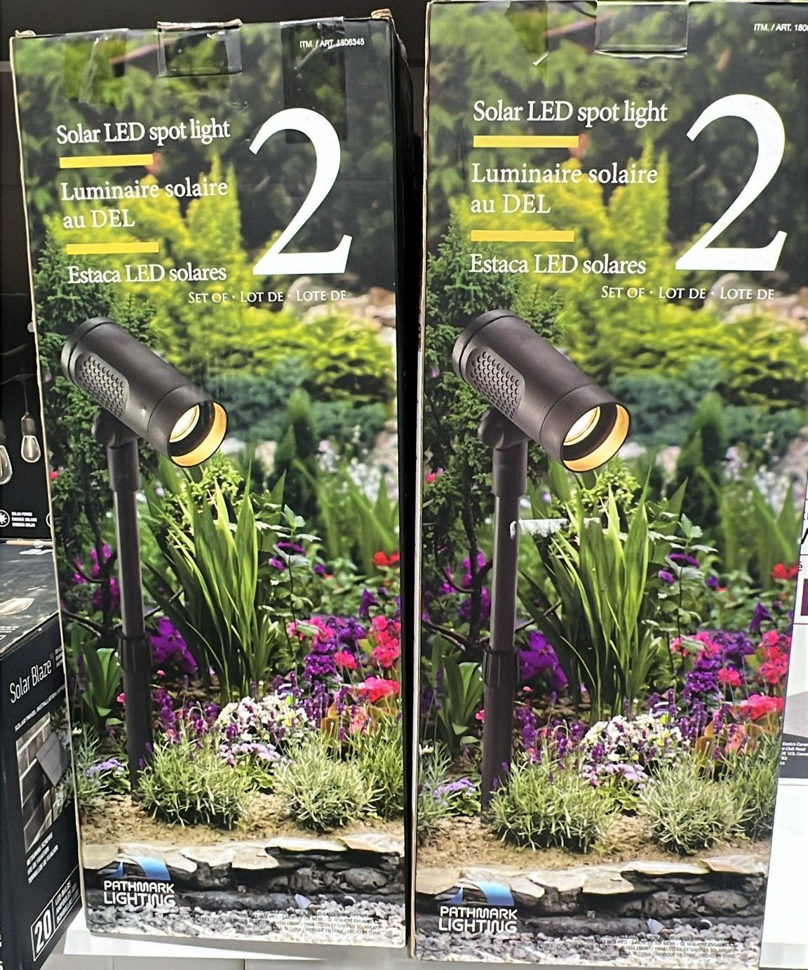 Pathmark Lighting Solar LED Spot Light, 2-pack