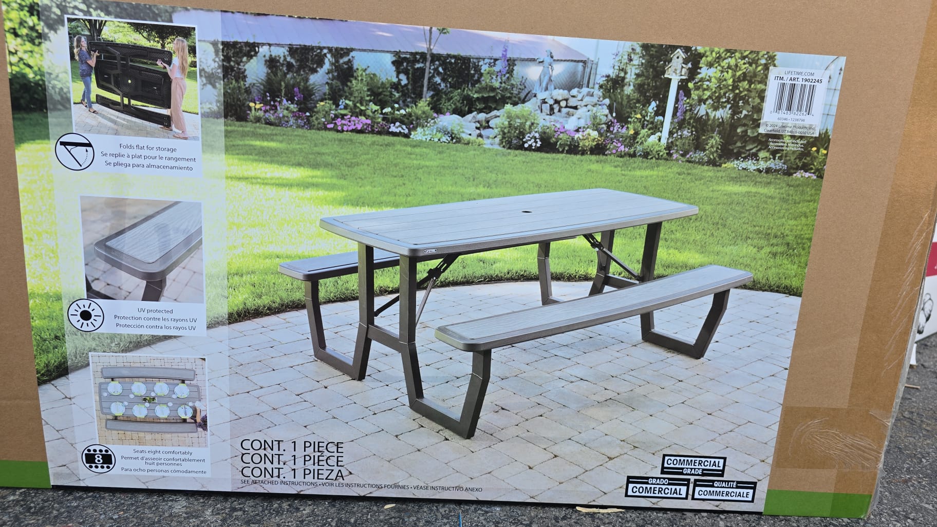 Lifetime 182.9 cm (6 ft.) Folding Picnic Table